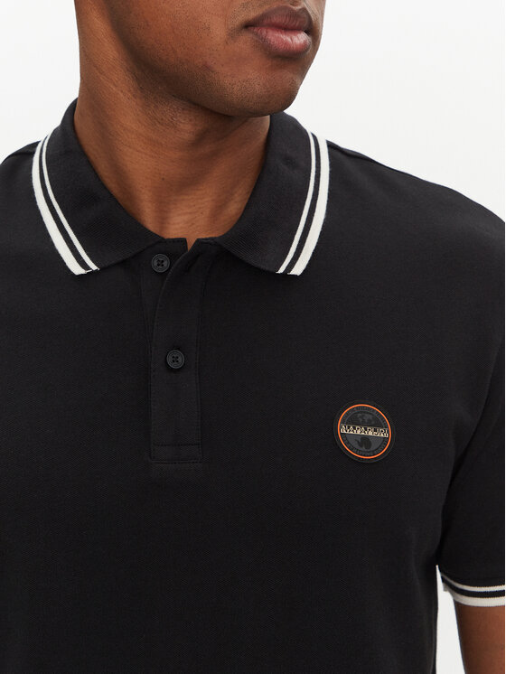Napapijri Napapijri Tricou polo E-Macas NP0A4ID59411 Negru Regular Fit