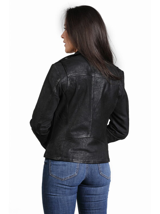 David Ryan David Ryan Kurtka skórzana TINA Czarny Regular Fit