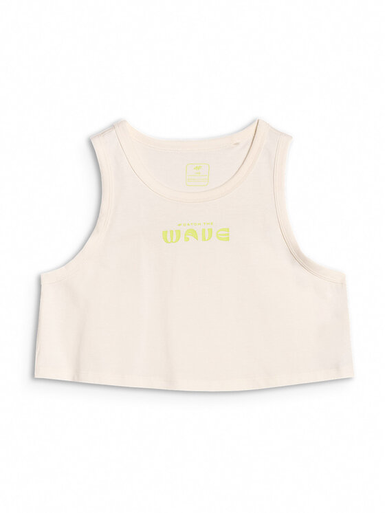 4F 4F Tank top SWELLS OF THE OCEAN Biały Oversize