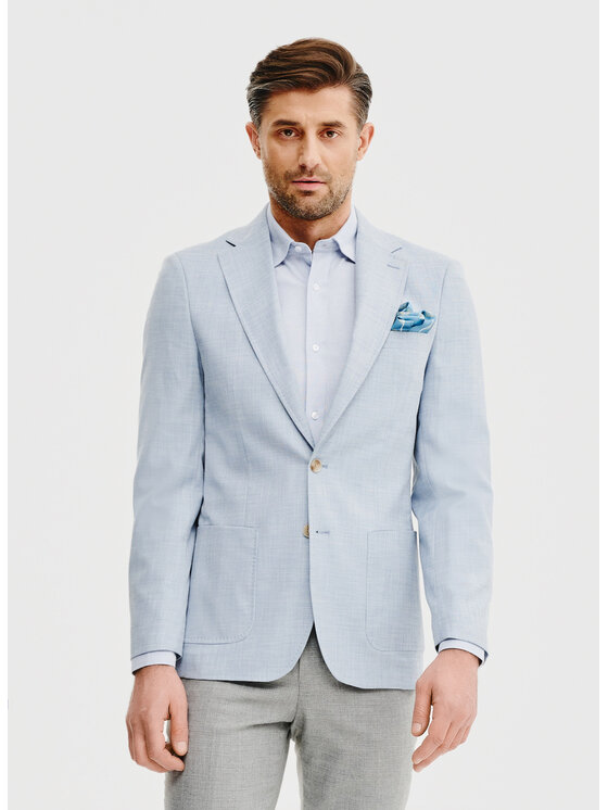 Pako Lorente Pako Lorente Marynarka P25SF-3X-001 Błękitny Slim Fit