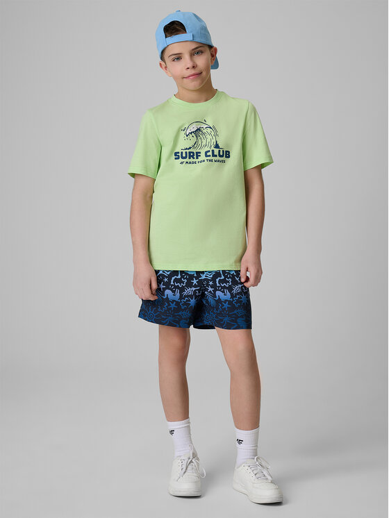 4F 4F T-Shirt WAVE RIDERS CLUB Zielony Regular Fit
