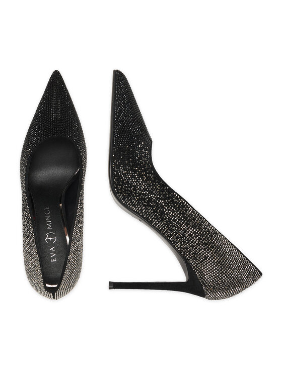 Eva Minge Eva Minge Pantofi cu toc subțire EO-LUISA-LT9058-8 Negru