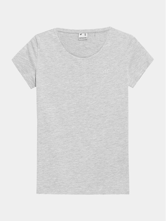 4F 4F Тишърт 4FAW23TTSHF0906 Сив Slim Fit