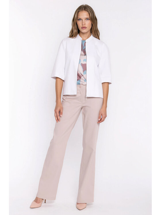 NIFE NIFE Kalhoty z materiálu SD140 Béžová Bootcut Fit