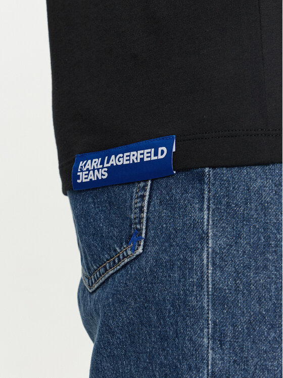 Karl Lagerfeld Jeans Karl Lagerfeld Jeans Majica 241D1705 Črna Regular Fit