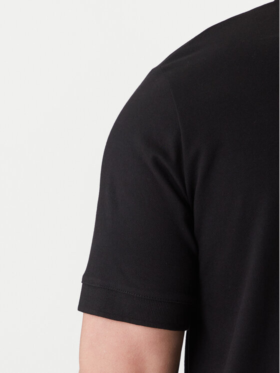 KARL LAGERFELD KARL LAGERFELD Тениска с яка и копчета 745015 562231 Черен Regular Fit