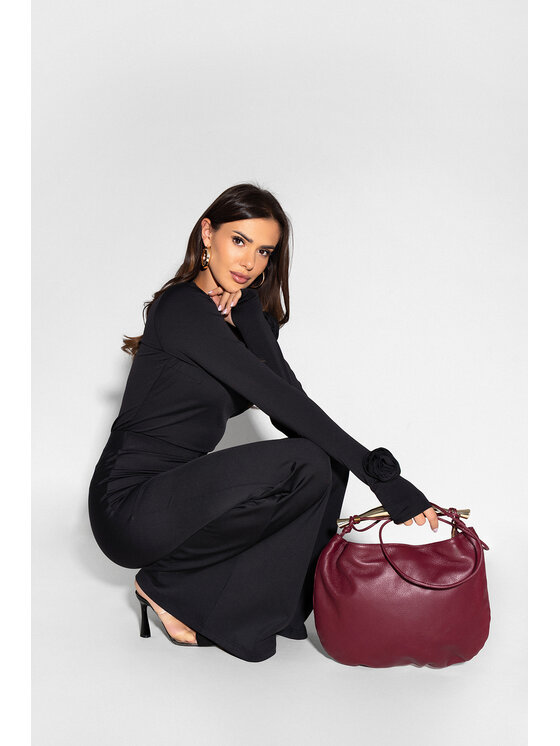 LilaLou LilaLou Blúzka Amber Čierna Slim Fit