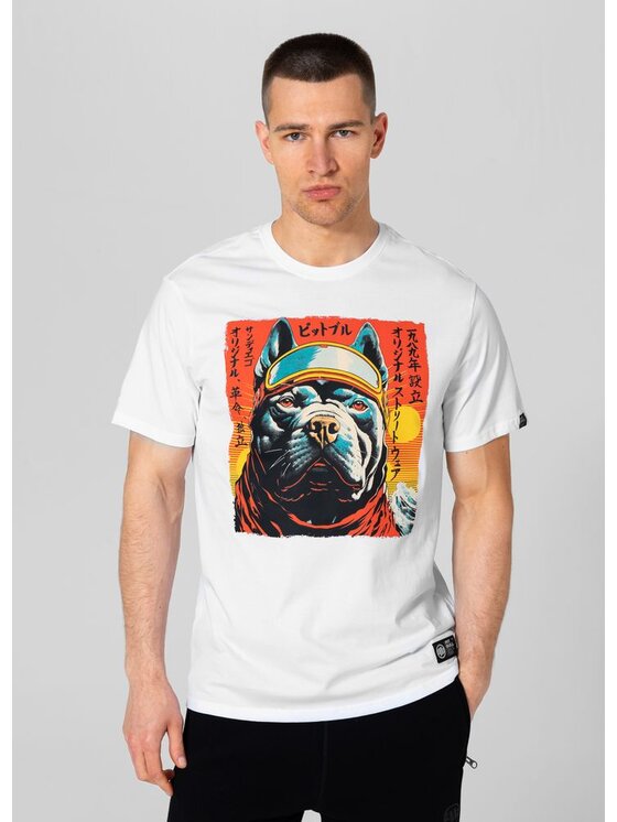 PITBULL PITBULL T-Shirt Koszulka Biały Regular Fit