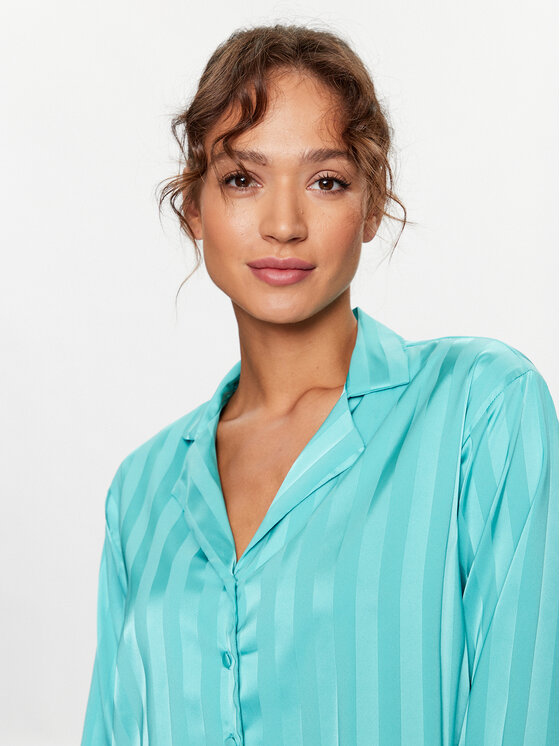 Hunkemöller Hunkemöller Pyžamový top 203163 Modrá Comfortable Fit
