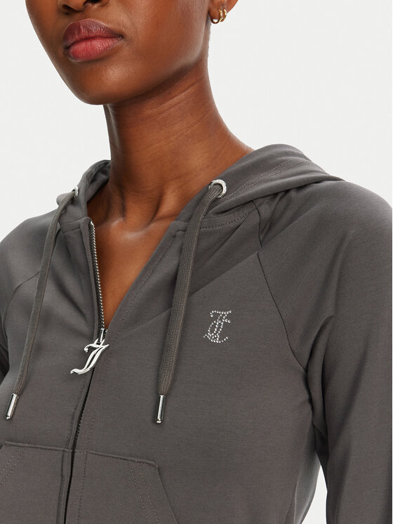 Juicy Couture Juicy Couture Mikina Ola JCWAS125310 Sivá Slim Fit