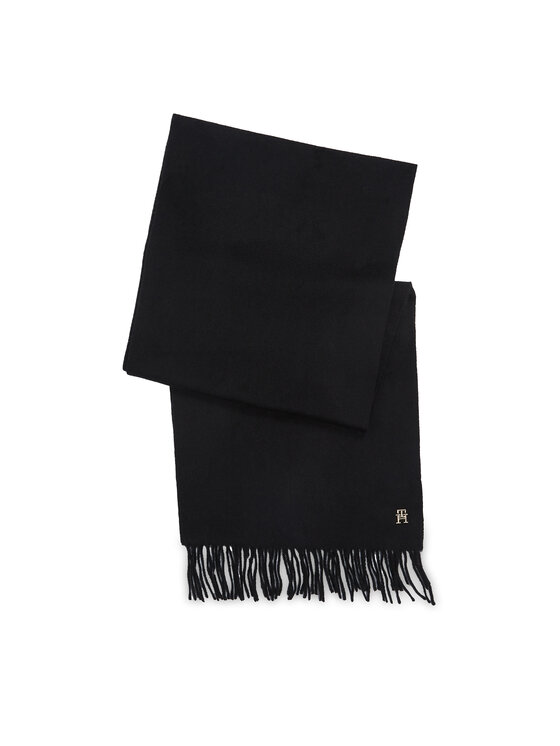 Fular Tommy Hilfiger Cashmere Chic Woven Scarf AW0AW15344 Negru