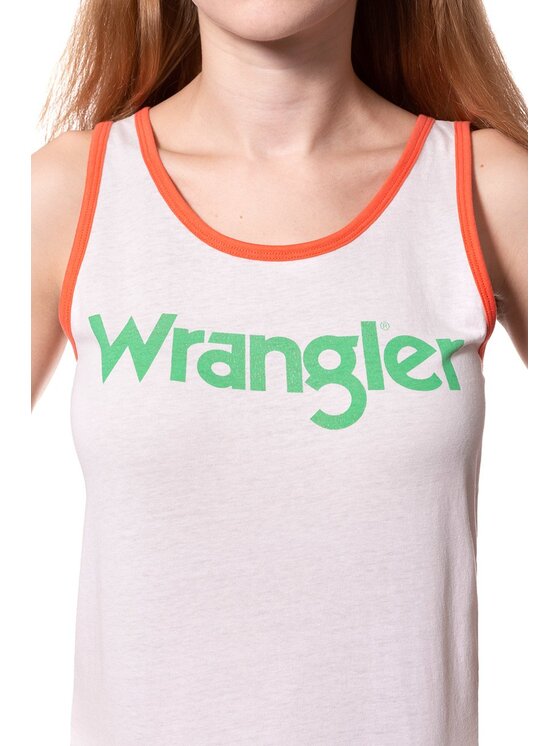 Wrangler Wrangler T-shirt RETRO KABEL TANK Rosa Regular Fit