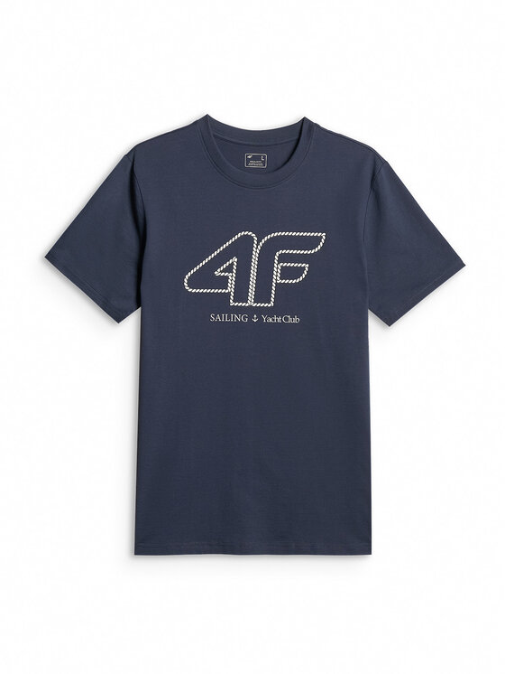 4F 4F T-Shirt COMMERCIAL Granatowy Regular Fit