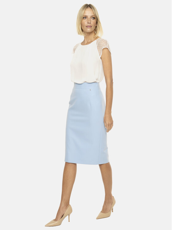 Potis & Verso Potis & Verso Spódnica ołówkowa Maurin Niebieski Regular Fit