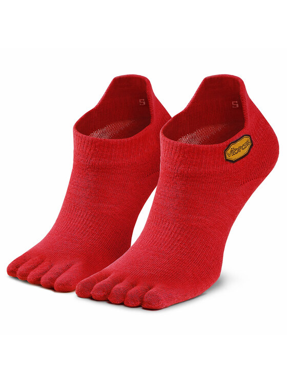 Vibram Fivefingers Zemās zeķes unisex Athletic No Show S18N04 Sarkans