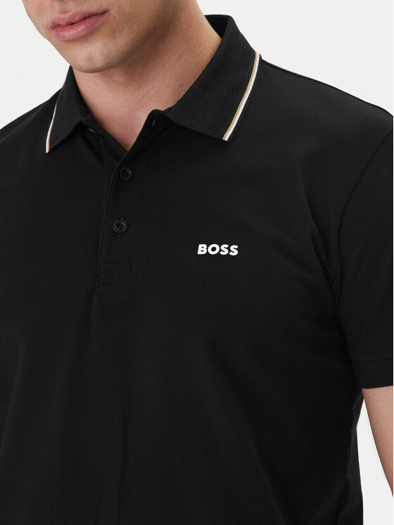 BOSS BOSS Polo marškinėliai Birdie Paule 50559365 Juoda Slim Fit
