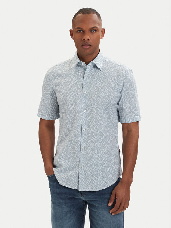 BOSS BOSS Cămașă Rash 50559628 Albastru deschis Regular Fit