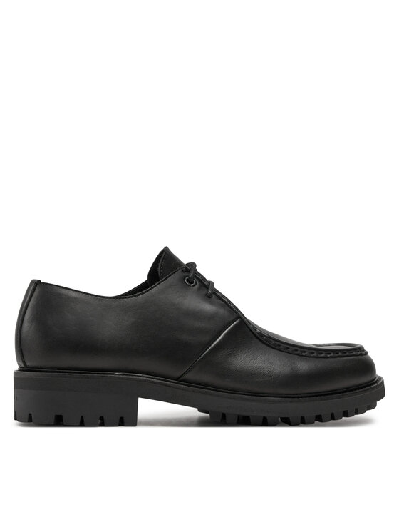 Pantofi Calvin Klein Apron Lace Up Lth HM0HM01535 Negru