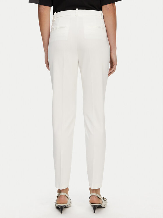 PINKO PINKO Spodnie materiałowe 100155 A1L4 Z05 Biały Regular Fit