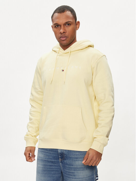 Tommy Jeans Bluză Linear Logo DM0DM17985 Galben Regular Fit