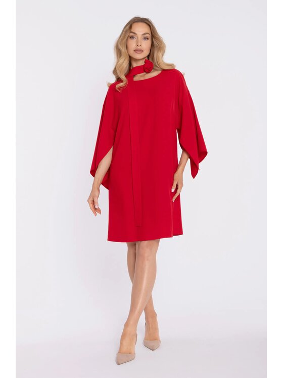 Made of Emotion Made of Emotion Abito da cocktail M908 Rosso A-Line Fit