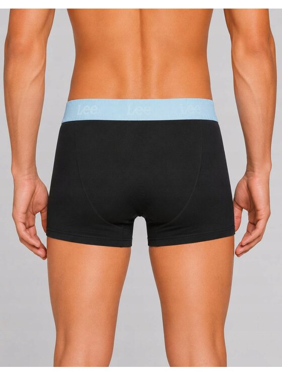 Lee Lee Bokserki Arturo 3 Pack Cotton Elastane Trunks Czarny