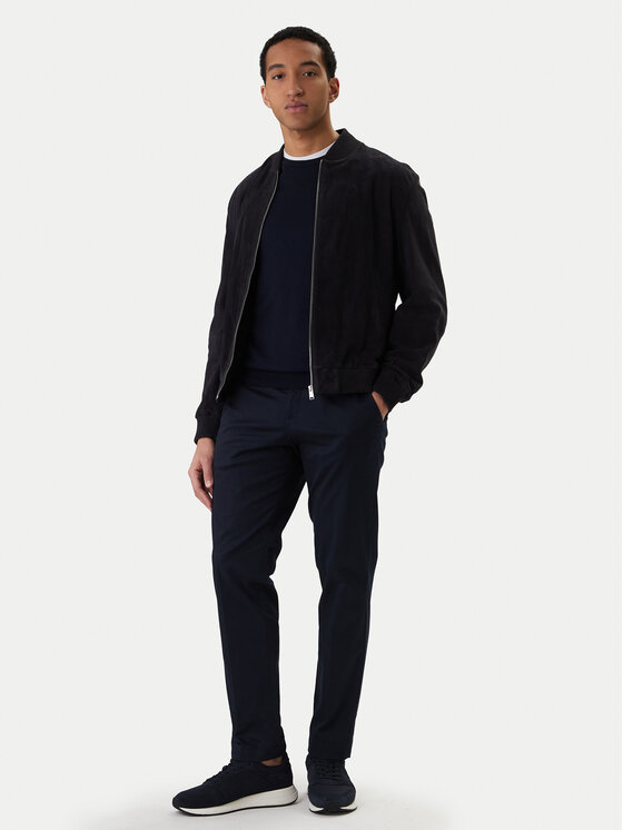 BOSS BOSS Bőrkabát H-Muller 50543213 Sötétkék Regular Fit