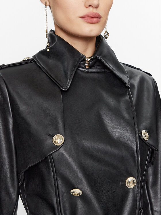 Babylon Babylon Kevad-sügis mantel T_EL0200 Must Regular Fit