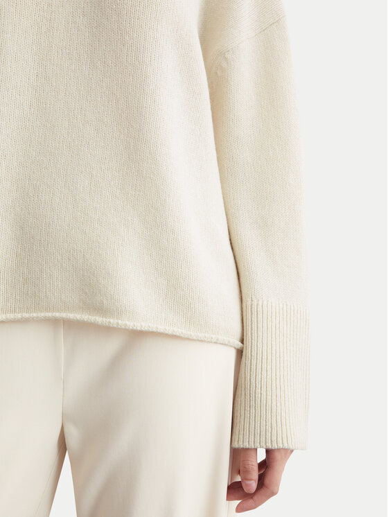 Marc O'Polo Marc O'Polo Rollkragenpullover 409 6211 60493 Écru Loose Fit