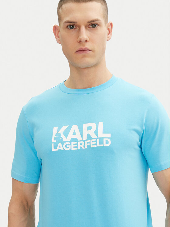 KARL LAGERFELD KARL LAGERFELD Tricou 755087 552235 Albastru celest Regular Fit