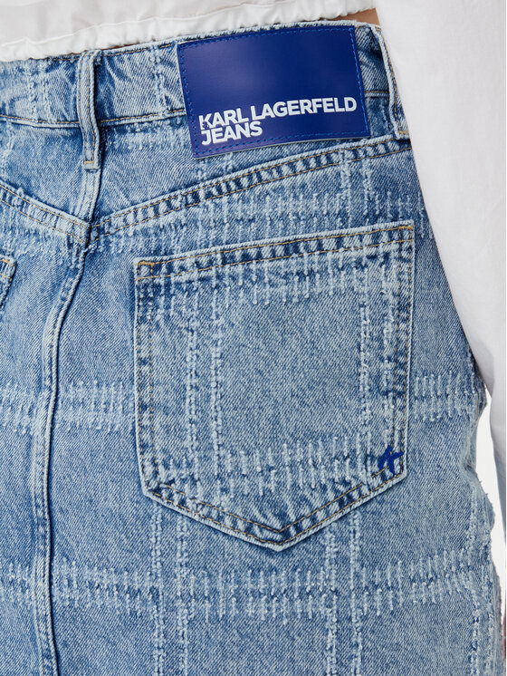 Karl Lagerfeld Jeans Karl Lagerfeld Jeans Džínová sukně A2W12013 Modrá Regular Fit