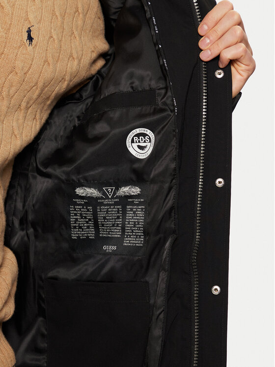 Guess Guess Pehelykabát M4BL53 WG7X2 Fekete Regular Fit