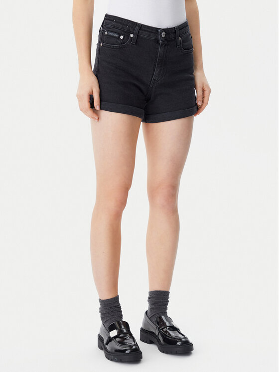 Calvin Klein Jeans Calvin Klein Jeans Pantaloni scurți de blugi J20J225161 Negru Regular Fit