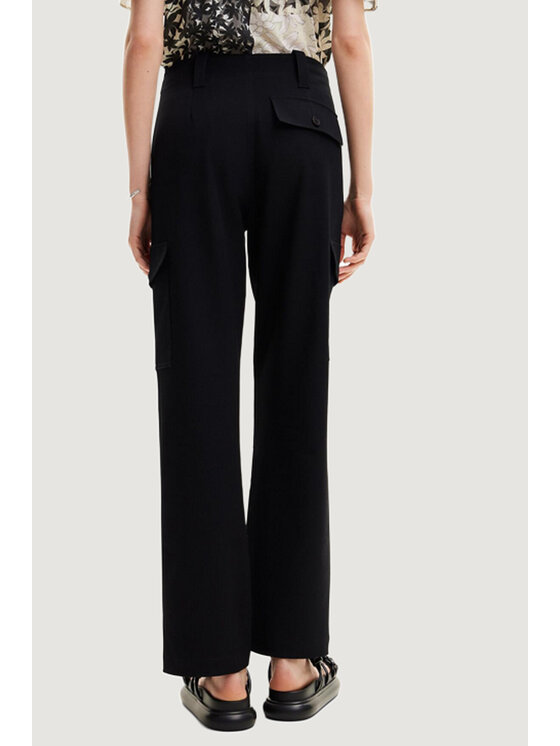 Desigual Desigual Pantaloni da donna TREVOR Nero Palazzo Fit
