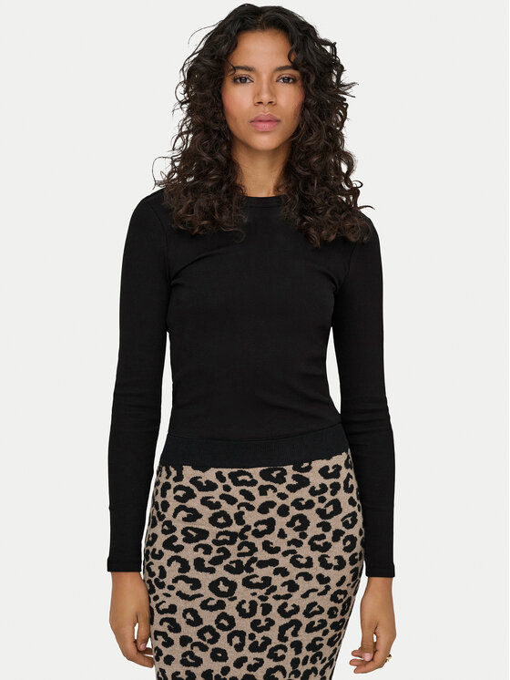 ONLY ONLY Bluzka Val 15371305 Czarny Regular Fit