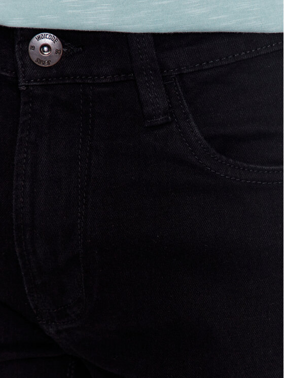 INDICODE INDICODE Szorty jeansowe Kaden 70-100 Czarny Regular Fit