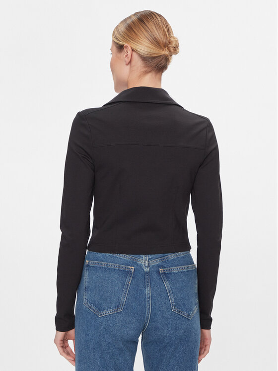 Calvin Klein Jeans Calvin Klein Jeans Bluzka Polo Collar Milano Regular Top J20J222556 Czarny Regular Fit