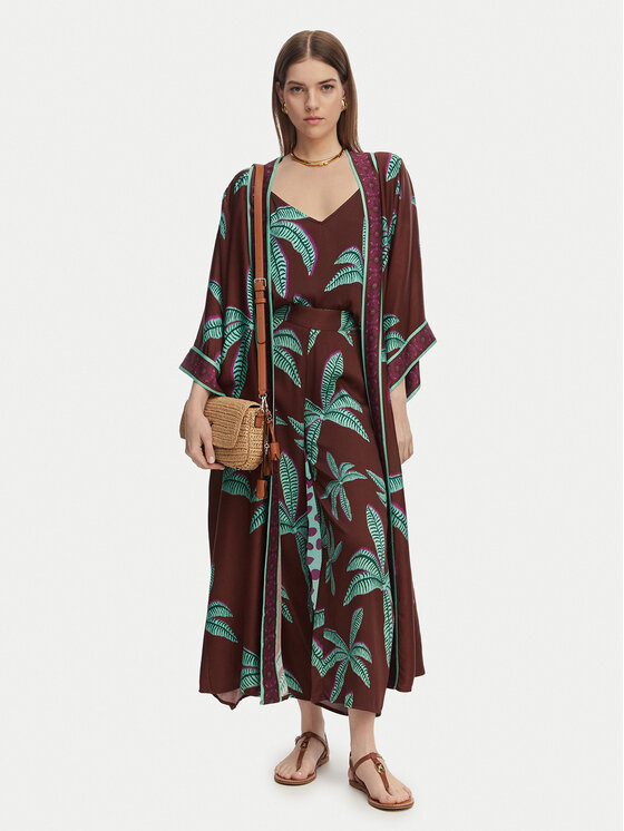 LOLA CASADEMUNT LOLA CASADEMUNT Текстилни панталони LS2614055 Кафяв Relaxed Fit