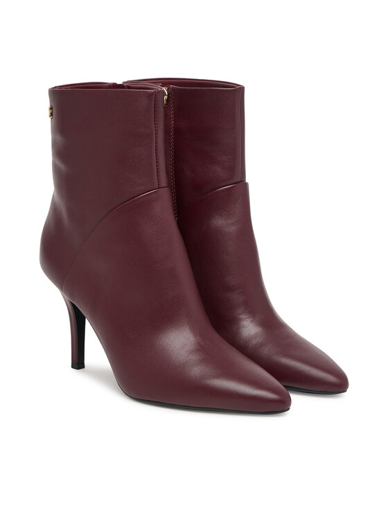 Tommy Hilfiger Tommy Hilfiger Боти High Heel Clean Ankle Boot FW0FW09624 Бордо