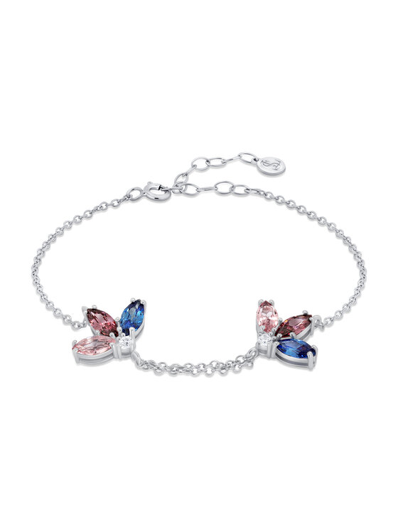 Leis Leis Bracciale Fiore Placcatura in argento rodiato