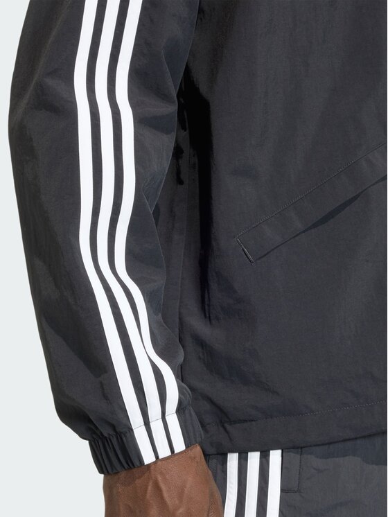adidas adidas Kurtka przejściowa 3-STRIPES COACH Czarny Loose Fit