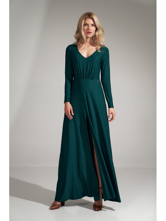 FIGL FIGL Sukienka M727 Zielony Regular Fit