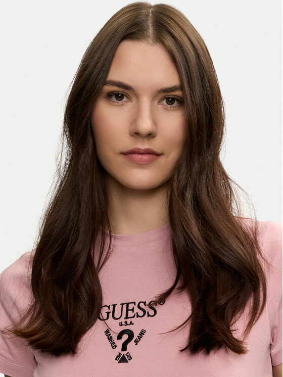 Guess Guess T-shirt Colette V4YI21 KCDH1 Ružičasta Regular Fit