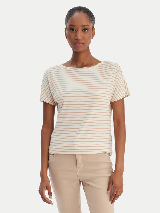 Marella Marella T-Shirt Emme by Marella Fervida 2615971021 Beżowy Regular Fit