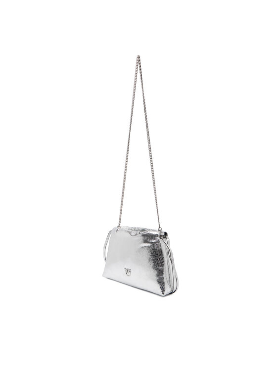 PINKO PINKO Torebka Mini Clutch+Manico SP Al 25-26 PLTT 105908 A2WD Srebrny