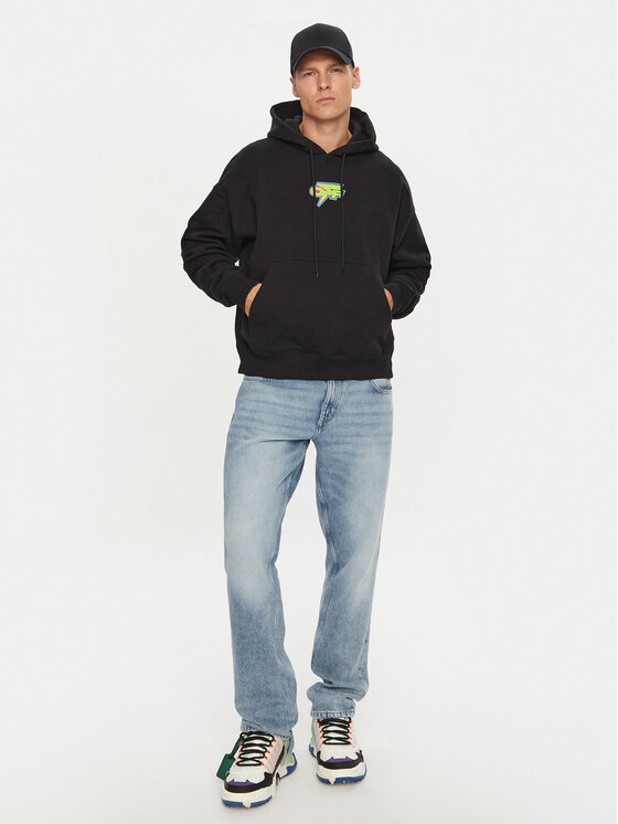 Off-White Off-White Pulóver OMBB085F22FLE0041070 Fekete Regular Fit