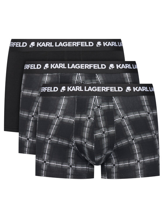 KARL LAGERFELD Komplet 3 par bokserek A4M47002 Czarny