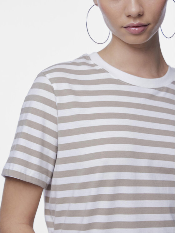 Pieces Pieces T-särk Ria 17146339 Beež Regular Fit