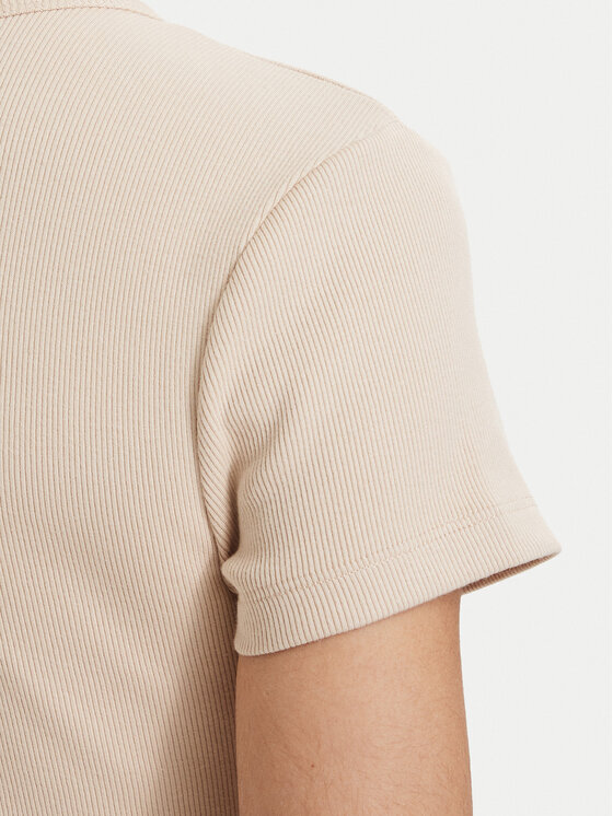 Tommy Jeans Tommy Jeans Sommerkleid Flag DW0DW22613 Hellbeige Slim Fit