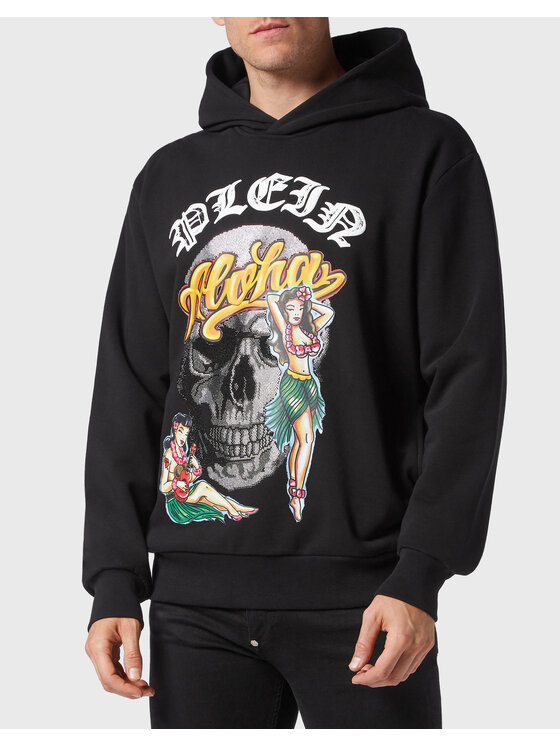 PHILIPP PLEIN PHILIPP PLEIN Mikina 677 Čierna Regular Fit